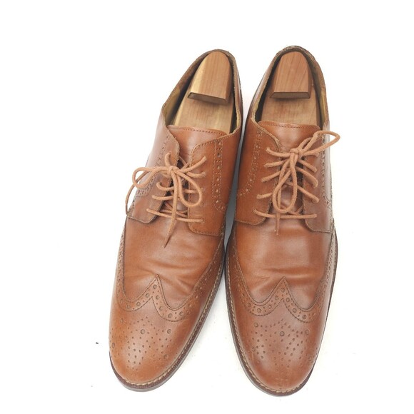 Cole Haan Grand OS Brown Leather Wingtip Lace Up Oxfords Shoes Men\'s 13 M